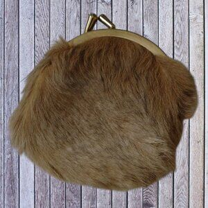 Genuine Kangaroo Lispeer Trading Co. Brown Kiss Lock Change Purse Vintage